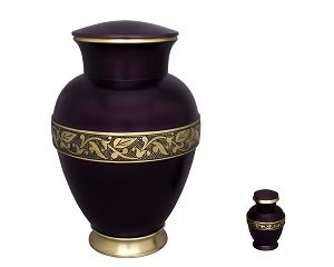 Aubergine Brass Vase